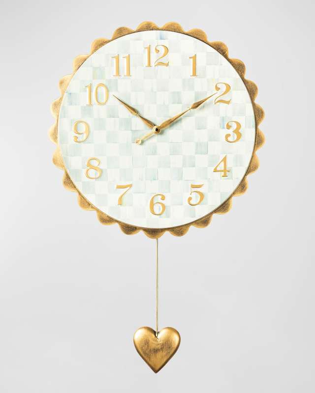 Sterling Heart Pendant Wall Clock